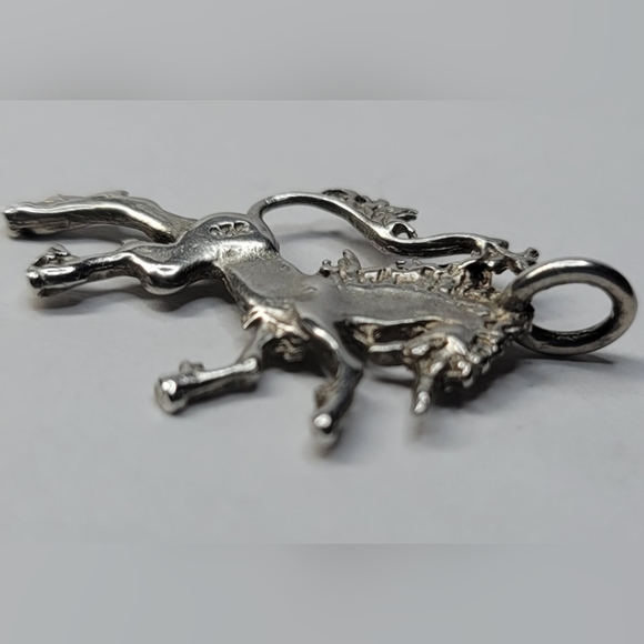 Unicorn Sterling Silver Charm Pendant - Picture 3 of 4